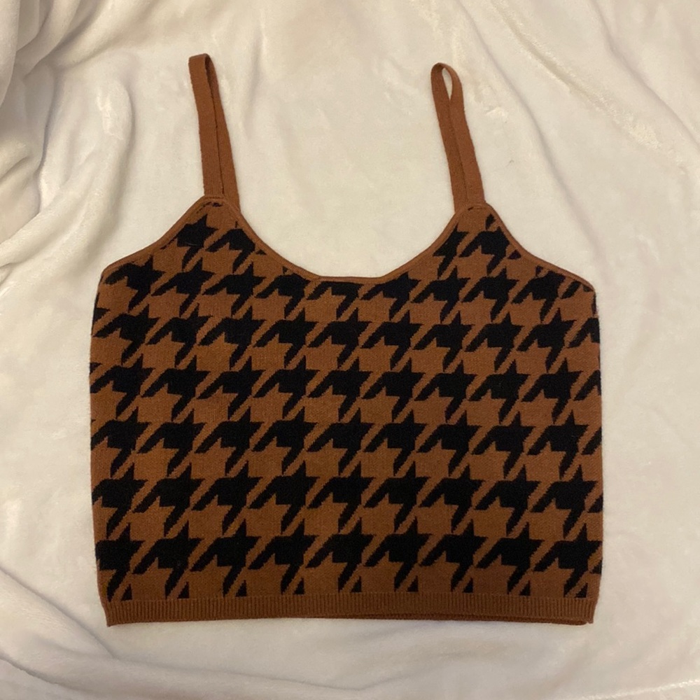Houndstooth Crop Top